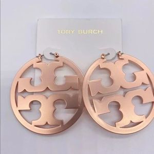 NWOT Tory Burch Rose Gold Miller Hoop Earring’s